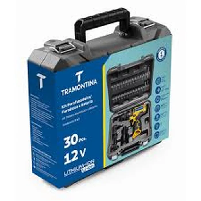 Kit Paraf/Furadeira à Bateria 30 Pç Tramontina