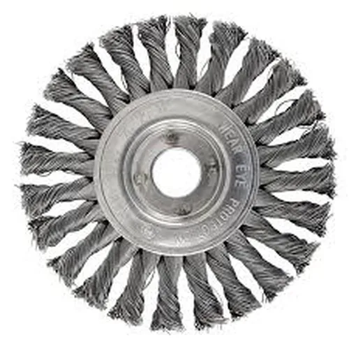 7272 Escova  Aço Circular Trançada Diâmetro 150mm Furo 22,2mm Brasfort
