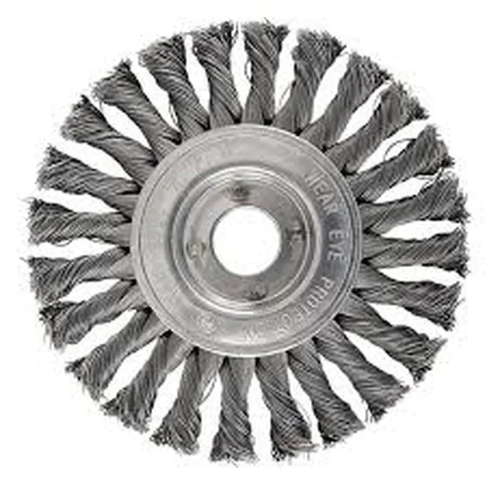 7272 Escova  Aço Circular Trançada Diâmetro 150mm Furo 22,2mm Brasfort