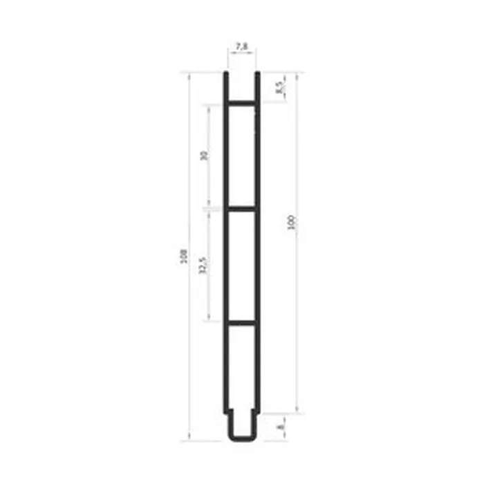 Lambril De Aluminio Para Porta Nlp054