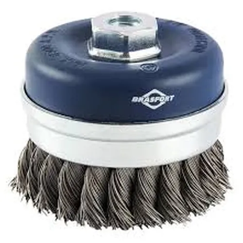 7273 Escova De Aço Circular Trançada Diâmetro: 178 Furo: 22,2mm Brasfort