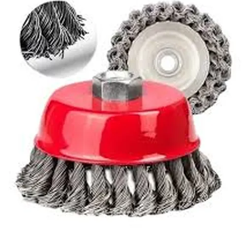 746209 Escova De Aço Tipo Copo Torcida Diâmetro 65mm Rosca M14 Mtx