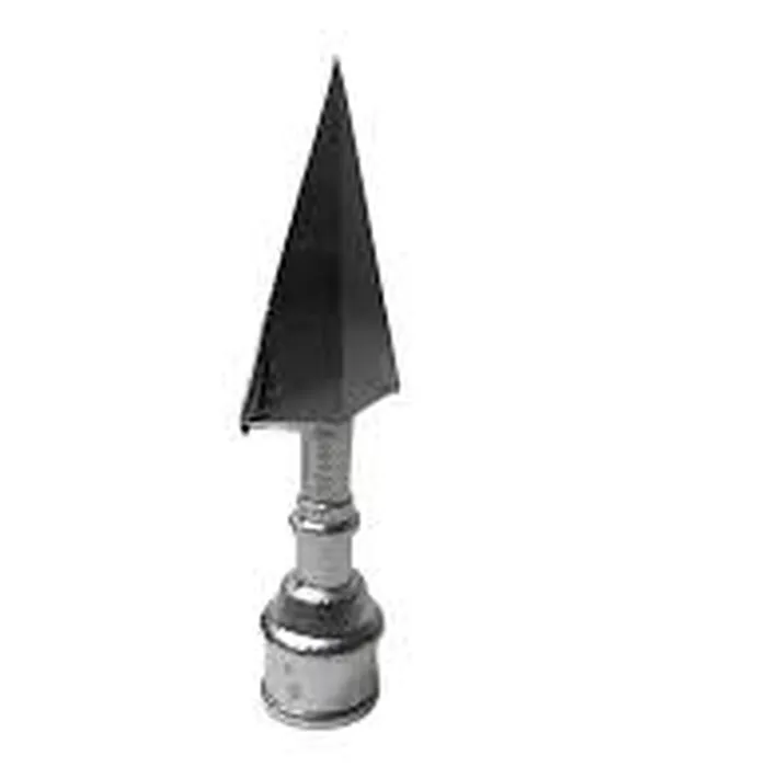 Ponta De Lança Em Aluminio Art 1/2'' Com Anel Brilhante