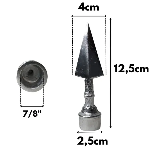 Ponta De Lança Modelo Art 5/8'' Sem Anel Para Tubo De 1''