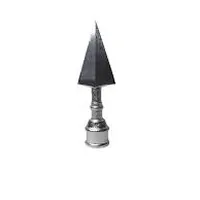 Ponta De Lança Modelo Art Em Aluminio Para Tubo 3/4'' Com Anel - imagem 3