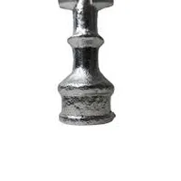 Ponta De Lança Modelo Lirio Em Aluminio Para Tubo 3/4'' - imagem 2
