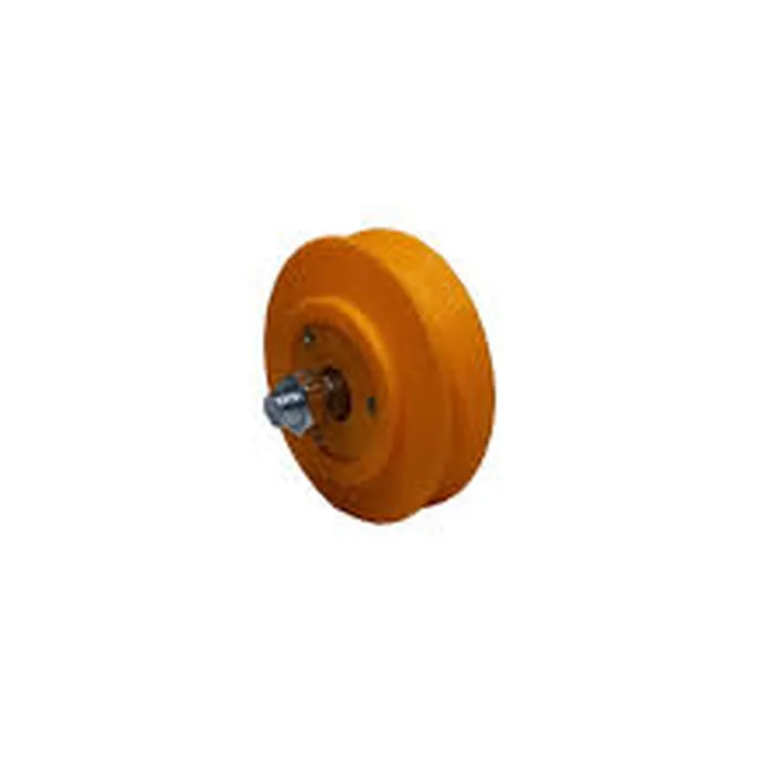 Roldana 4'' Em Nylon Cava V Dupla Com 2 Rolamentos