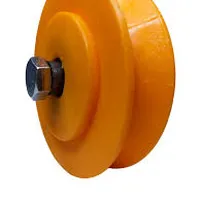 Roldana 4'' Em Nylon Cava V Dupla Com 2 Rolamentos - imagem 2