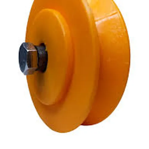Roldana 4'' Em Nylon Cava V Dupla Com 2 Rolamentos