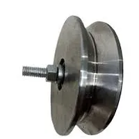 Roldana De Aço 3'' Com Cava V 28mm Com Parafuso - imagem 2