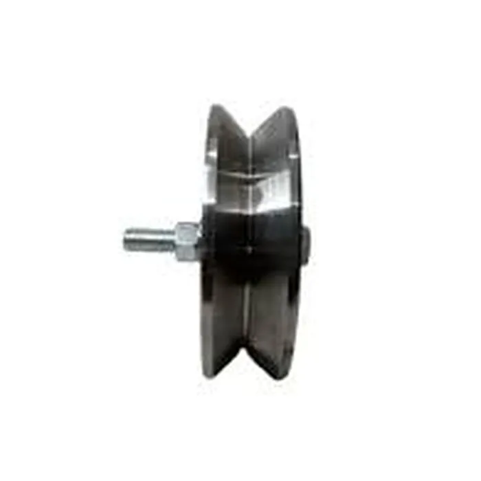 Roldana De Aço 3'' Com Cava V 28mm Com Parafuso