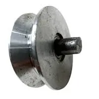 Roldana De Aço 3'' Com Cava V 28mm Com Pino - imagem 1