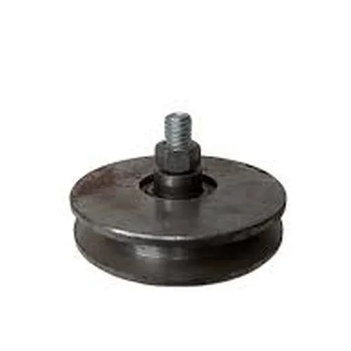 Roldana De Aço 4'' Com Cava Quadrada 10x10 16mm Com Parafuso zincada