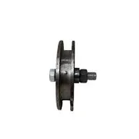 Roldana De Aço 4'' Com Cava Quadrada 10x10 16mm Com Parafuso zincada - imagem 3