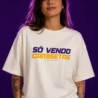 Camiseta Oversized Escudo SV — Off-White - imagem 1