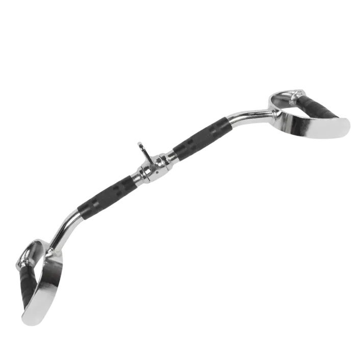 BARRA CURVA COM ESTRIBO 600mm  CROMADO GIRATÓRIO COM  MANOPLAS INJETADAS