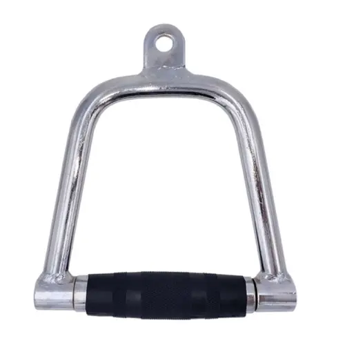 Puxador Estribo Cromado com pegada Emborrachada