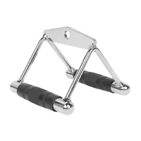 Puxador Estribo Duplo Triangulo Fixo Cromado com pegada Emborrachada - imagem 1