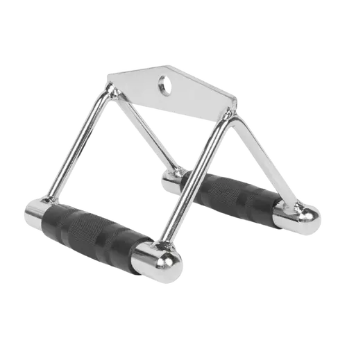 Puxador Estribo Duplo Triangulo Fixo Cromado com pegada Emborrachada