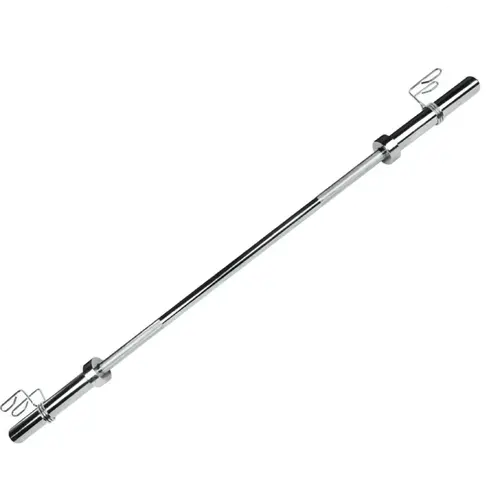 BARRA 2200mm OLÍMPICA  CROMADA RECATILHADA C/ BUCHA DE BRONZE