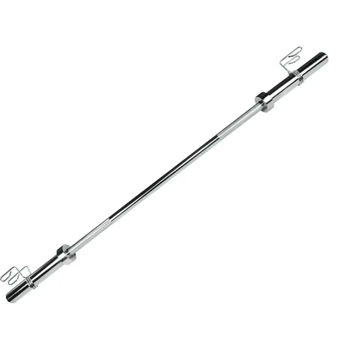 BARRA 2200mm OLÍMPICA  CROMADA RECATILHADA C/ BUCHA DE BRONZE