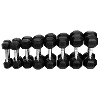 KIT DE HALTER INJETADO  SEXTAVADO C/ PEGADA  ANATÔMICO CROMADO-RECARTILHADO 1-10KG - imagem 1