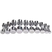 KIT DE HALTER CROMADO C/ PEGADA  ANATÔMICA RECARTILHADO 1-10KG - imagem 1