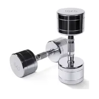 KIT DE HALTER CROMADO C/ PEGADA  ANATÔMICA RECARTILHADO 1-10KG - imagem 2