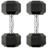 KIT DUMBBELL SEXTAVADO INJETADO PEGADA CROMADA 12,5KG ATÉ 30KG - STARK STRONG - imagem 1