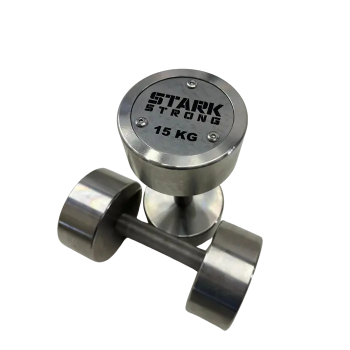 KIT DUMBBELL CROMADO 55KG ATÉ 70KG - STARK STRONG
