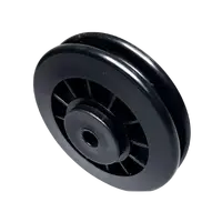 Roldana plástica 100mm com rolamento e buchas furo de 8mm - imagem 1