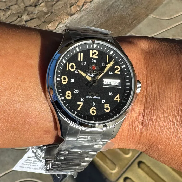 Orient 3 Estrelas Automático Sports Land YN6SS007 preto