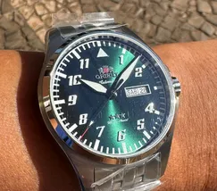 Orient 3 Estrelas Automático Sports Air YN6SS010 verde - imagem 6