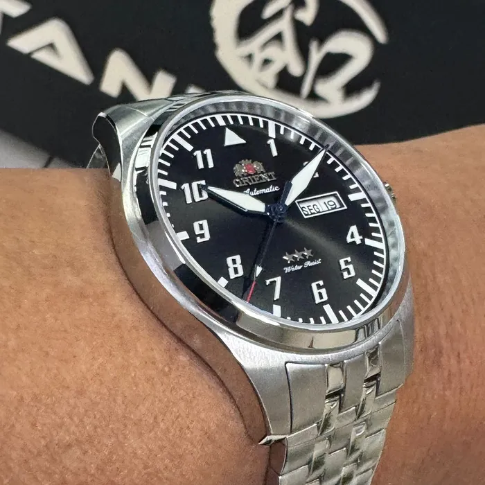 Orient 3 Estrelas Automático Sports Air YN6SS010 preto