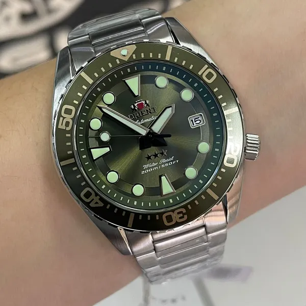 Orient 3 Estrelas Automático Sports Sea YN6SS011 verde