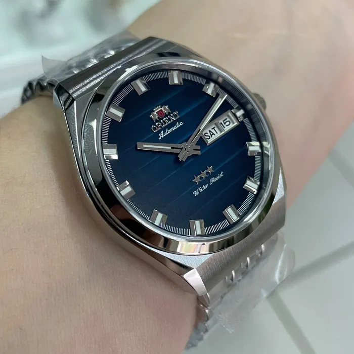 Orient 3 Estrelas Automático Heritage YN6SS014 azul