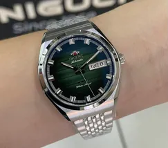 Orient 3 Estrelas Automático Heritage YN6SS014 Verde - imagem 6