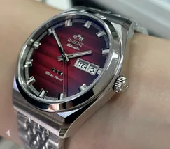 Orient 3 Estrelas Automático Heritage YN6SS014 Vermelho - imagem 5