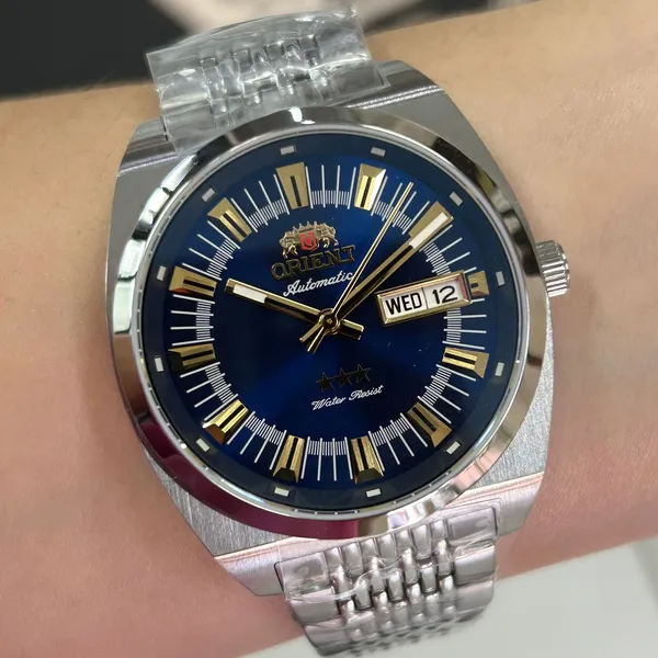 Orient 3 Estrelas Automático Heritage YN6SS018 azul