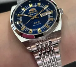 Orient 3 Estrelas Automático Heritage YN6SS018 Azul - imagem 5