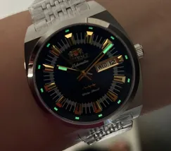 Orient 3 Estrelas Automático Heritage YN6SS018 Azul - imagem 6
