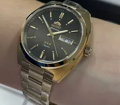 Relógio Orient Heritage 3 Estrelas YN6GG001 Dourado Safira | Taniguchi Relógios - imagem 4