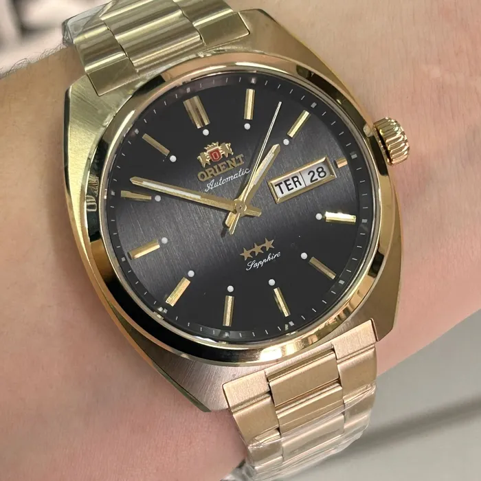 Orient 3 Estrelas Automático Heritage YN6GG001 grafite