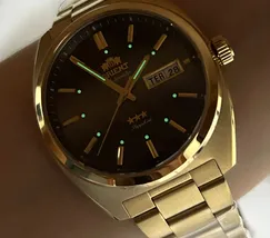 Orient 3 Estrelas Automático Heritage YN6GG001 grafite - imagem 7