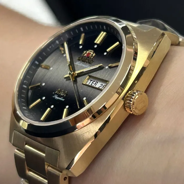 Orient 3 Estrelas Automático Heritage YN6GG001 grafite