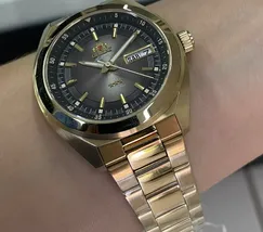 Orient 3 Estrelas Automático Heritage YN6GG002 grafite - imagem 5