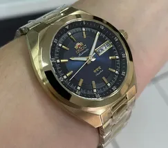 Orient 3 Estrelas Automático Heritage YN6GG002 Azul - imagem 4