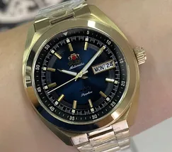 Orient 3 Estrelas Automático Heritage YN6GG002 Azul - imagem 1