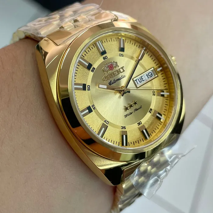 Orient 3 Estrelas Automático Heritage Dourado YN6GG005 Dourado