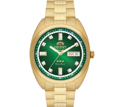 Orient 3 Estrelas Automático Heritage Dourado YN6GG004 Verde - imagem 2